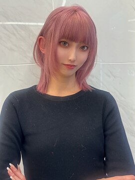 ハッシュボブ×ピンク◎