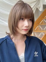 バイオレット 表参道店(Violet) ボブレイヤー外はね顔まわりカットアイスブラウンIB-39