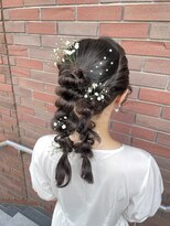 アース 市ヶ谷店(HAIR&MAKE EARTH)&nbsp;大人可愛い◎20代30代40代ツイン編みおろし透明感