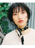 大人ボブショート/マニッシュ/アッシュブラック30代40代50代