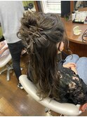 ハーフアップ