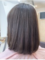 カットハウス はさみの部屋&nbsp;ミディアムボブ/内巻き/ラベンダーブラウン/髪質改善/前髪あり