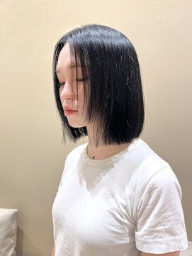 ネロ ヘアサロン ネイビー 渋谷(NERO HAIRSALON NAVY) 【近藤真帆】ミニボブ　タッセルボブ　ブルーブラック　渋谷