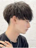 緩めパーマツーブロックマッシュウルフシャドウパーマ垢抜け