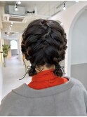 編みこみツインお団子♪♪【Zina渋谷本店】