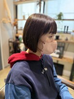 ワ ヘアー(wa-hair)&nbsp;ミニボブ 髪質改善 グレージュ オンプレ　マロンベージュ　ツヤ