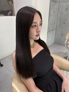 ロンドメリア 天神大名店(Lond Melia) イメチェンヘアスタイル美髪のススメワイドバングブルーブラック