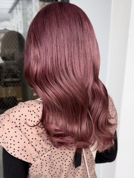 ナンバー(number+) 20代30代ダブルカラーシアーピンクミディアムレイヤー