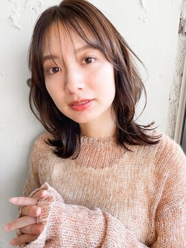 アグノス 青山(Agnos) うるツヤ暗めカラーイメチェン美髪くびれミディアム