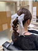 ヘアアレンジ/編みおろし
