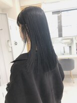 ルッソリベラ 池袋(Lusso libera)&nbsp;アッシュブラック/トリートメントストレート/大人かわいい