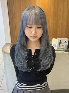 テトラ バイ ネオリーブ 横浜西口店(tetra by neolive) アイスブルー ハイトーン ケアブリーチ　レイヤーカット 横浜★