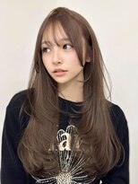 ロムーク 表参道(LOMKH)&nbsp;小顔ロングレイヤーカット顔周り春ハッシュカット透明感カラー