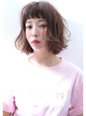 【Laetus】３Ｄホイルカラー×オン眉ワンレン×アンニュイ外ハネ