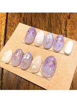 ココロ(COCORO @26)&nbsp;きらきら。°＊押し花風ネイル。