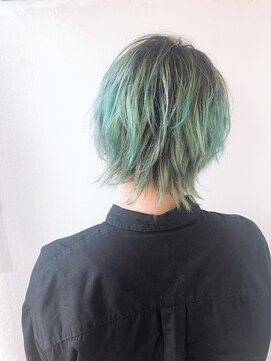 ダリー 発寒南店(Dali) ショート×ターコイズカラー 田中