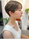 マニッシュショートxグレージュ