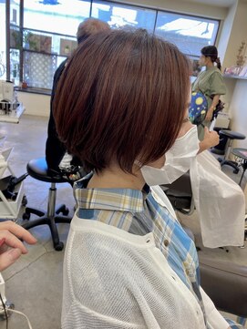 ヒカリス 東三国(HIKARIS) 大人可愛いくびれショート/ナチュラルピンクブラウン/段カット