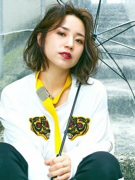 エムスラッシュ 横浜元町店(M.SLASH) ■センターパート/くせ毛風/ミディアムボブ/小顔ボブ元町11-1★