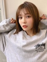 ベイルーム(BAYROOM by HONEY omotesando)&nbsp;大人可愛い10代20代30代小顔外はねくびれボブ×ラテベージュ
