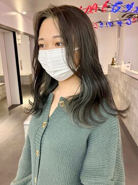 ゲーム 渋谷店(GAME) ダブルカラーアッシュオリーブカラーケアブリーチハイトーン韓国