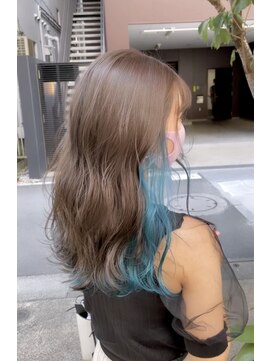 ブランチバイスリール(branch by suri-ru) ☆インナーカラー☆（水色×グレージュ）