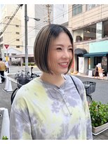 カフ(CAF)&nbsp;CAF FUKO デザインカラー/ミニボブ/ベージュ/大阪/心斎橋