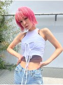 【Lloyd 大宮】ビビットピンク×ドライな外ハネボブ