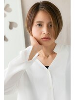 カバーヘア ブリス 大宮西口(COVER HAIR bliss)&nbsp;オレンジベージュ大人ハイライト丸みショートZ大宮20代30代40代