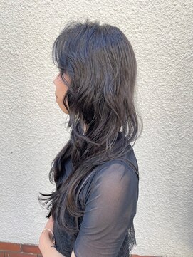 ヴァージ(Verge) レイヤーカット/ウェーブパーマ/前髪/こなれミディ[代官山駅]