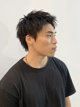 クロト(Clotho) スパイキーショート/ツイストスパイラル波巻きメンズウルフ