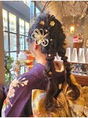 ツイン編みおろし