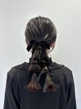 レンジヘアー(lange hair) 編みおろしツイン