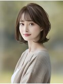 ☆オリーブグレーココアベージュ小顔クラゲヘアー/黒髪/髪質改善