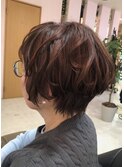 おしゃれマダムの白髪ぼかし　３Ｄデザインカラー×ショートボブ