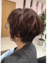 ドゥ スタイル 三国ヶ丘店(Duex Style)&nbsp;おしゃれマダムの白髪ぼかし　３Ｄデザインカラー×ショートボブ