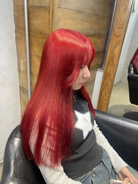 ジーナ(XENA) ハイトーンロング+レッドカラー