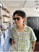ニュアンスパーマでつくるアップバングナチュラルショート
