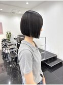 ボブ/切りっぱなしボブ/縮毛矯正