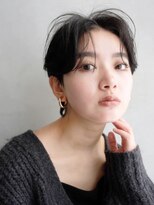 アルバム 銀座(ALBUM GINZA)&nbsp;暗めカラーミディアムショートグレージュ顔周りレイヤー_F40338