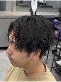 縦落ちパーマ/ツイスパ/メンズパーマ/センターパート