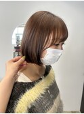 ブラウンベージュ × レイヤーボブ＊