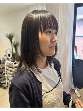 ファヴォリ(favori) 【favori自由が丘】やわらか縮毛矯正 ストレート オリーブカラー