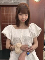 マイル 渋谷(mile) ブリーチなしアプリコットオレンジ×ロブ