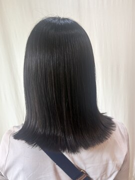 ココカラヘアー ニコ(cococara hair nico) 髪質改善ストレート/切りっぱなしミディアム/グレージュ