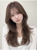 レイヤーウルフ韓国風レイヤーカットシースルーバング髪質改善