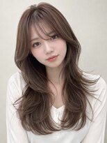 ベル 新宿(Belle)&nbsp;レイヤーウルフ韓国風レイヤーカットシースルーバング髪質改善