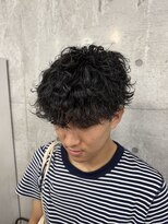 メルシー ドゥ メンズ(merci deux)&nbsp;波巻きスパイラルパーマツイストスパイラルメンズパーママッシュ