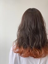 ジーナ 博多(Zina)&nbsp;【Zina】裾カラー♪グレージュ&くすみオレンジ♪