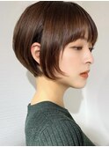 【渡辺】大人かわいい美髪ショートネビージュ